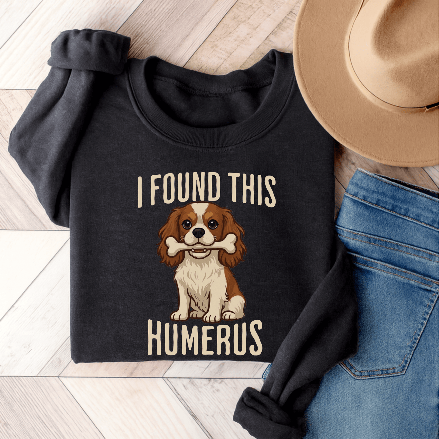 Blenheim Cavalier Humerus Sweatshirt Dark Heather