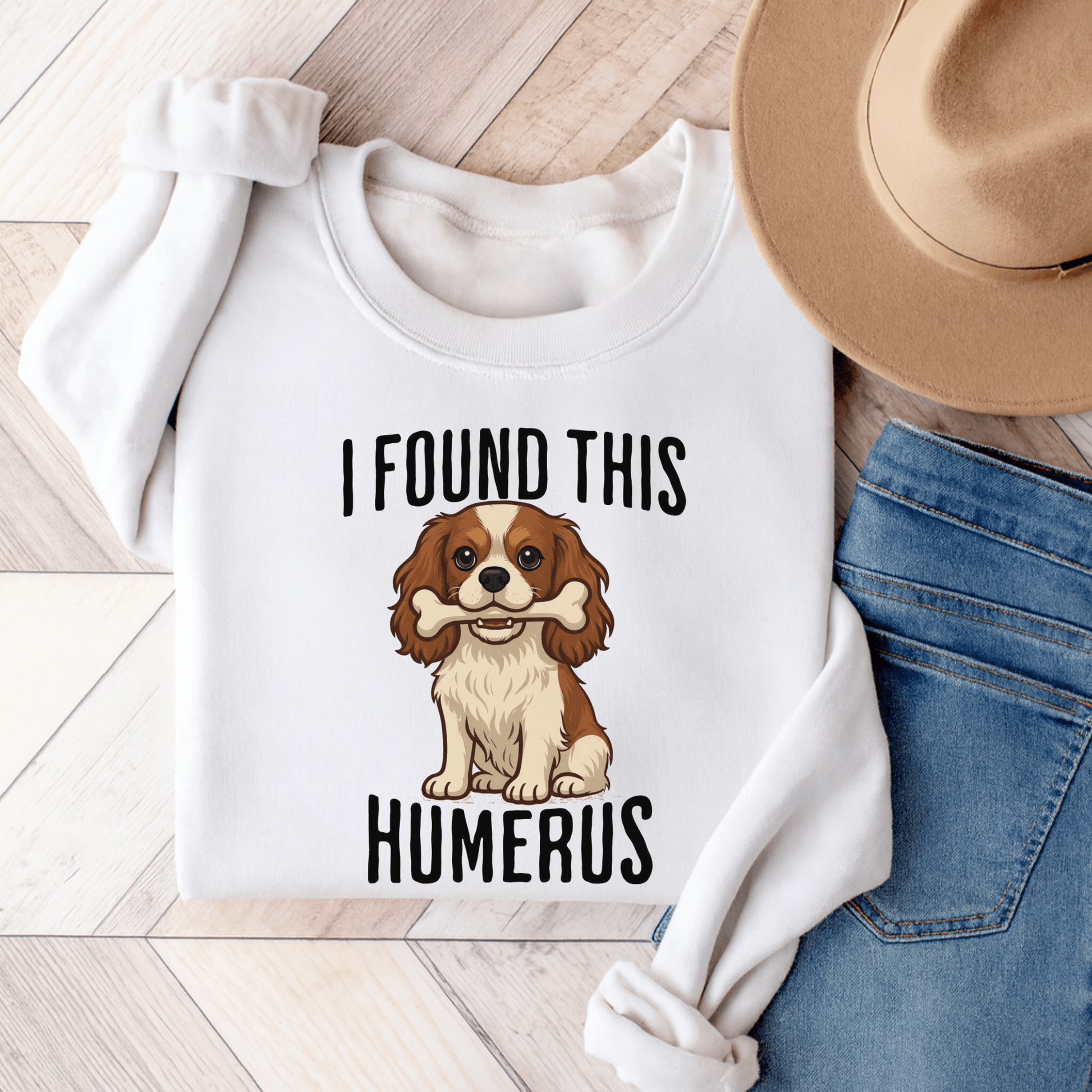 Blenheim Cavalier Humerus Sweatshirt White