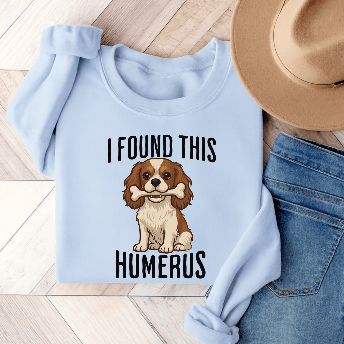 Blenheim Cavalier Humerus Sweatshirt Light Blue