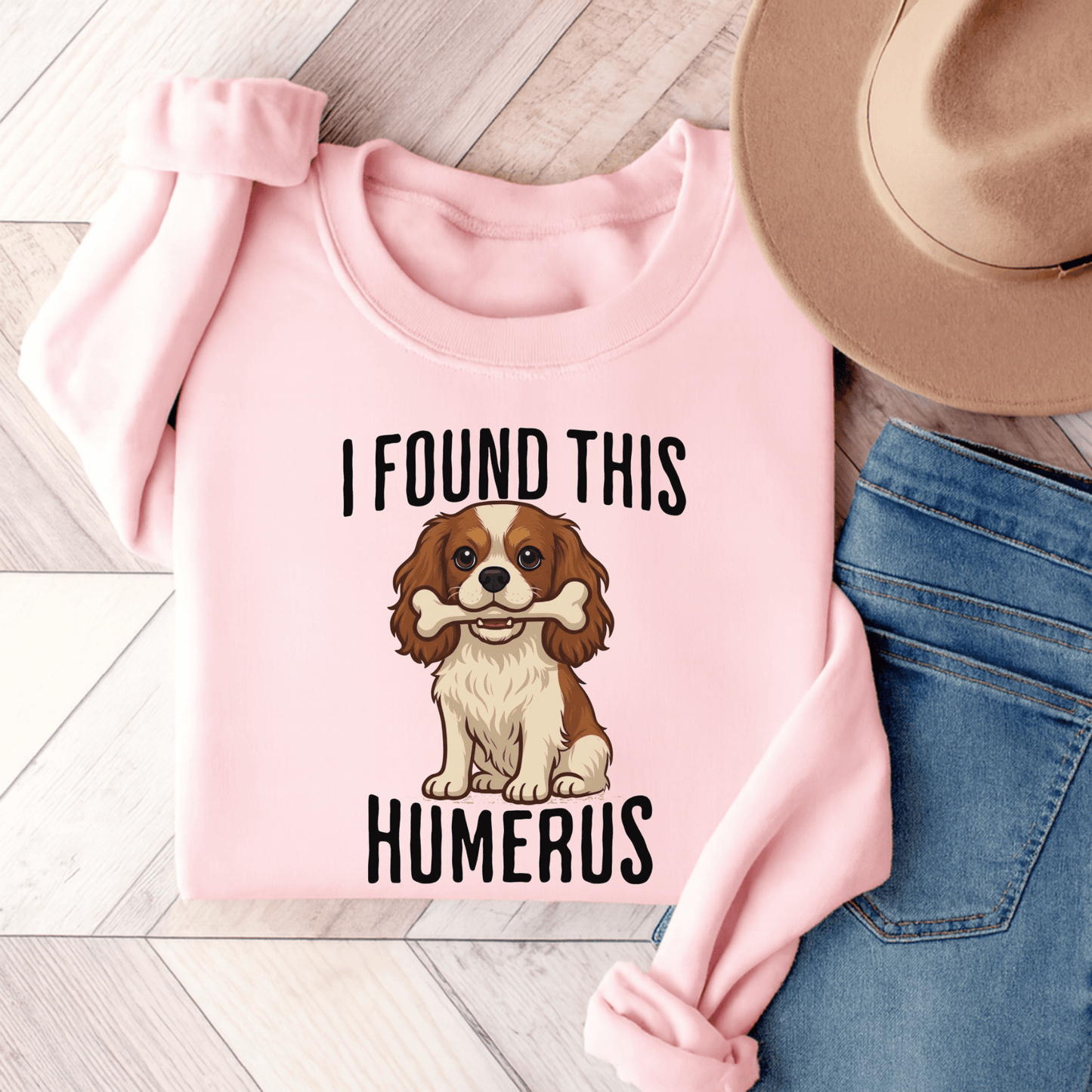 Blenheim Cavalier Humerus Sweatshirt Light Pink