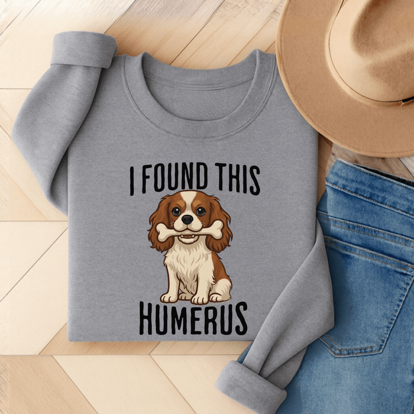 Blenheim Cavalier Humerus Sweatshirt Sport Grey