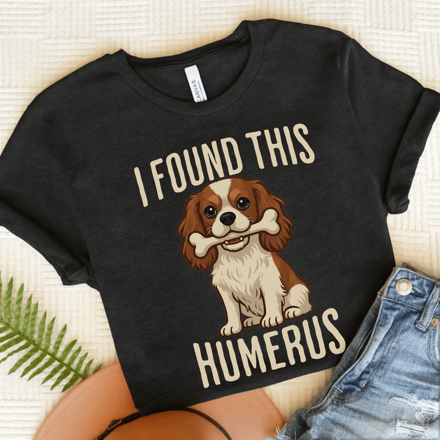 Blenheim Cavalier Humerus Tshirt Dark Grey Heather