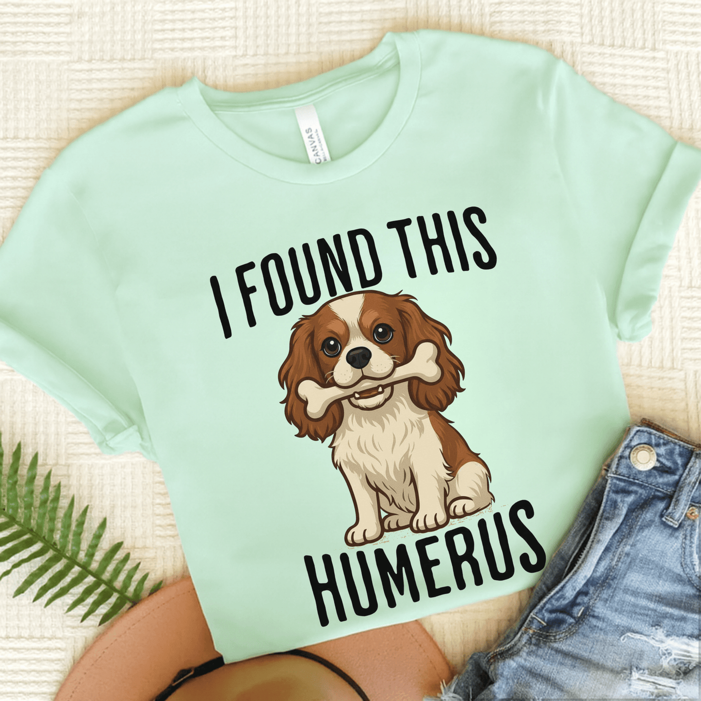 Blenheim Cavalier Humerus Tshirt Heather Mint