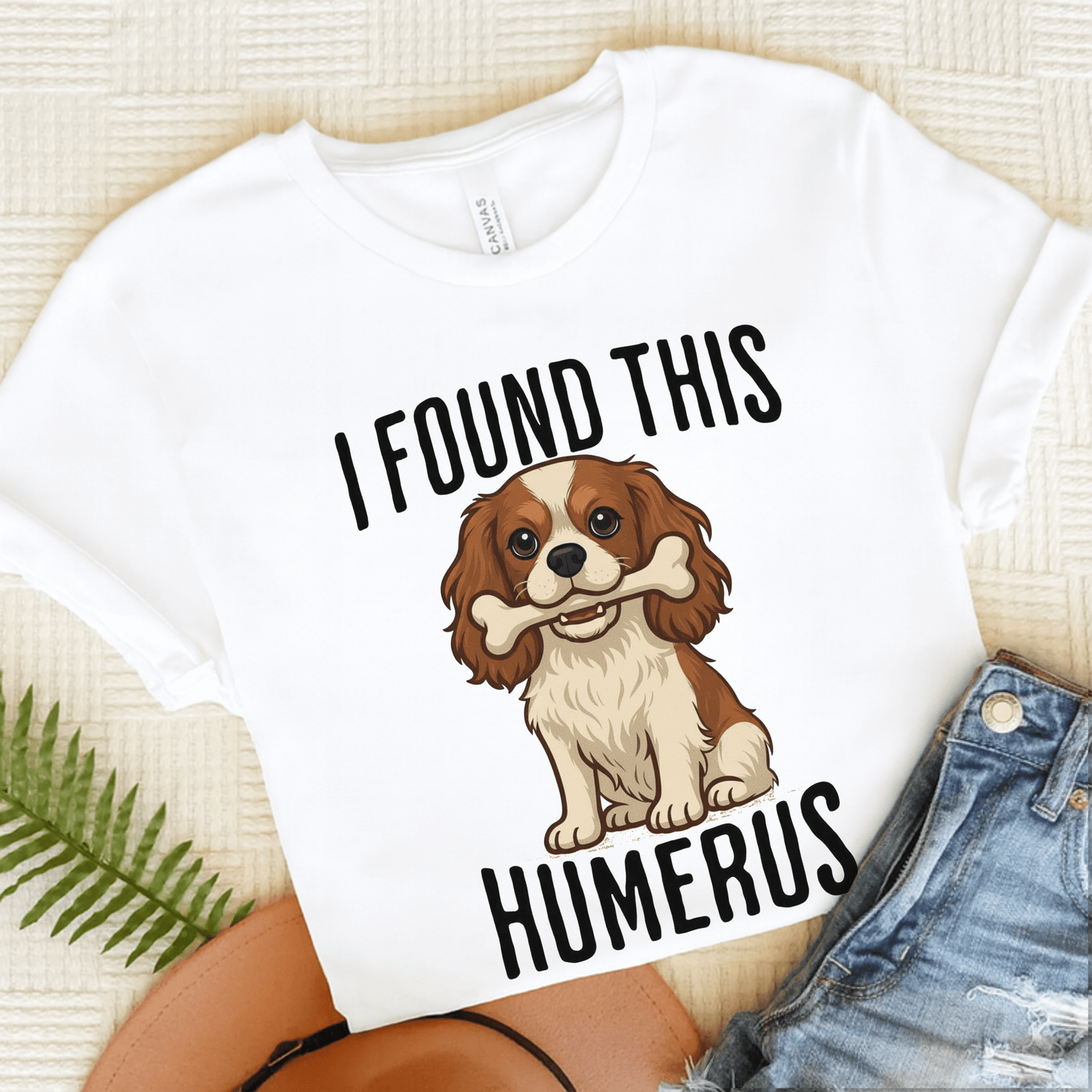 Blenheim Cavalier Humerus Tshirt White