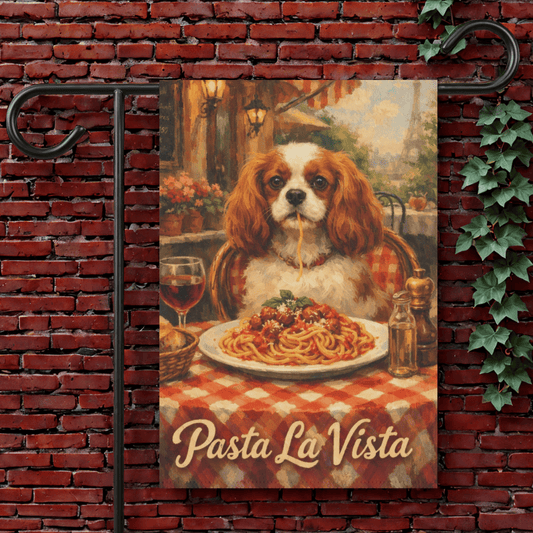Personalized Cavalier Italy Pasta Garden Flag 12'' × 18''