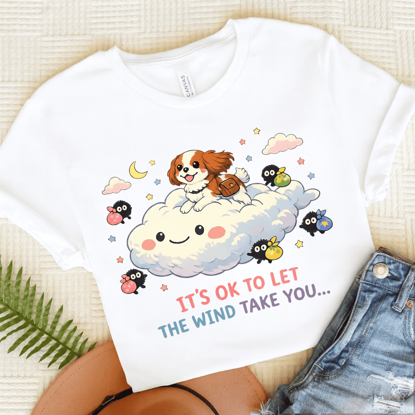 Personalized Cavalier Kawaii Travel Unisex TShirt White