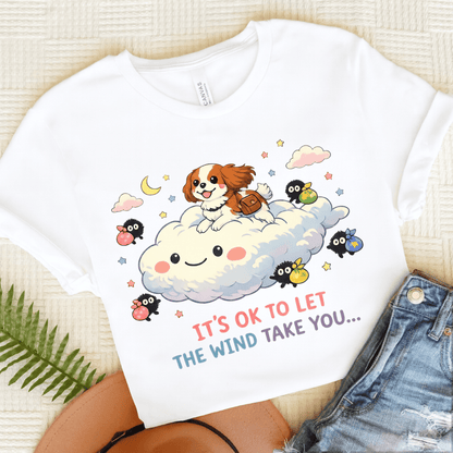 Personalized Cavalier Kawaii Travel Unisex TShirt White