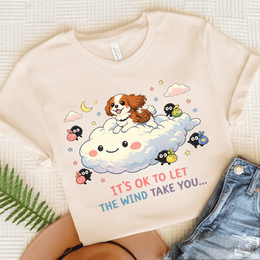 Personalized Cavalier Kawaii Travel Unisex TShirt Natural