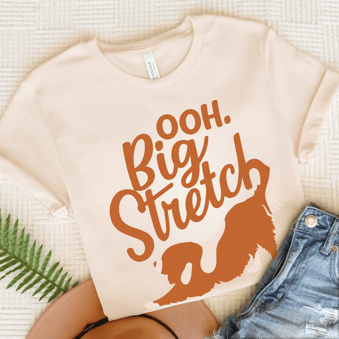 Personalized Cavalier Big Stretch TShirt Natural