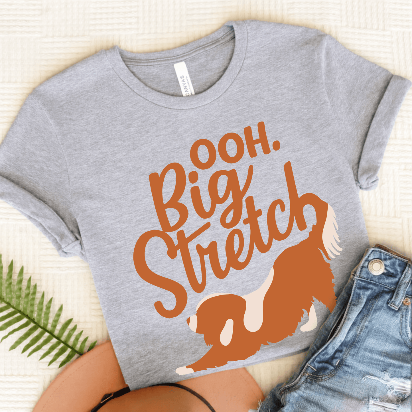 Personalized Cavalier Big Stretch TShirt Athletic Heather