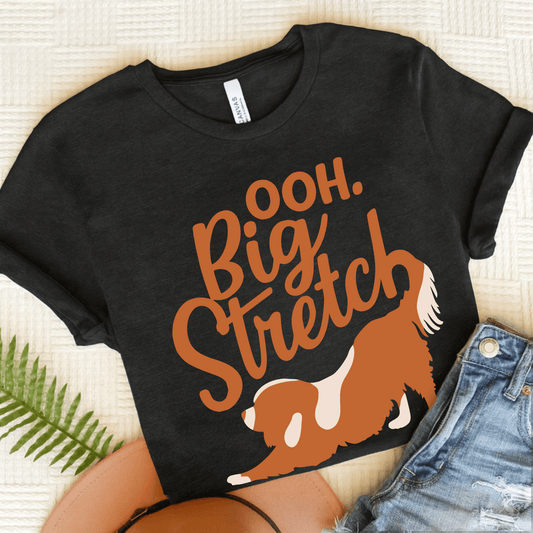 Personalized Cavalier Big Stretch TShirt Dark Grey Heather