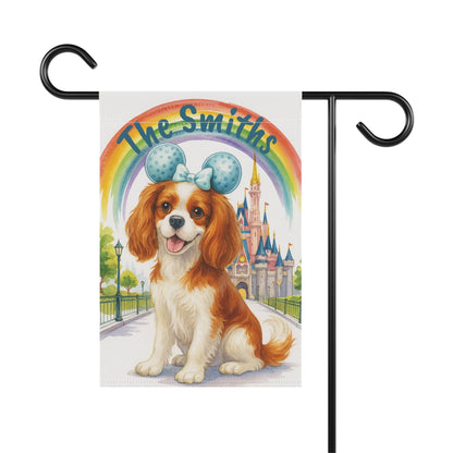 Printify Garden Flag Blenheim Cavalier King Charles Bulldog Magical Kingdom Garden Flag