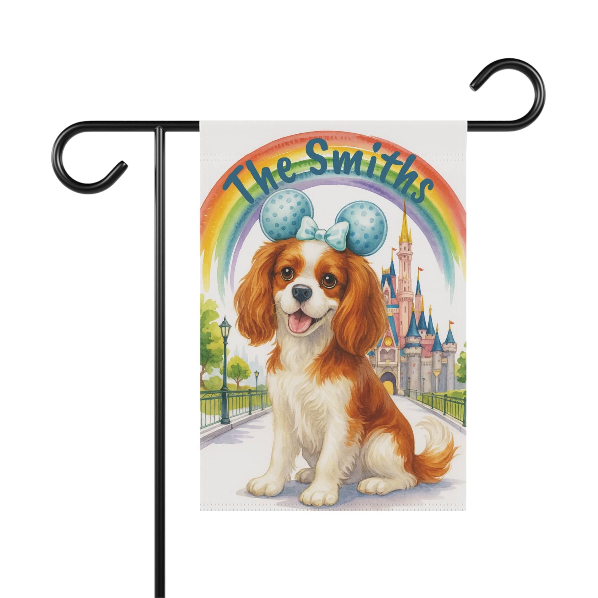 Printify Garden Flag Blenheim Cavalier King Charles Bulldog Magical Kingdom Garden Flag