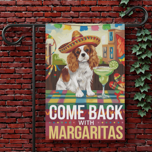 Printify Garden Flag 12'' × 18'' Blenheim Cavalier King Charles Cinco de Mayo Garden Flag