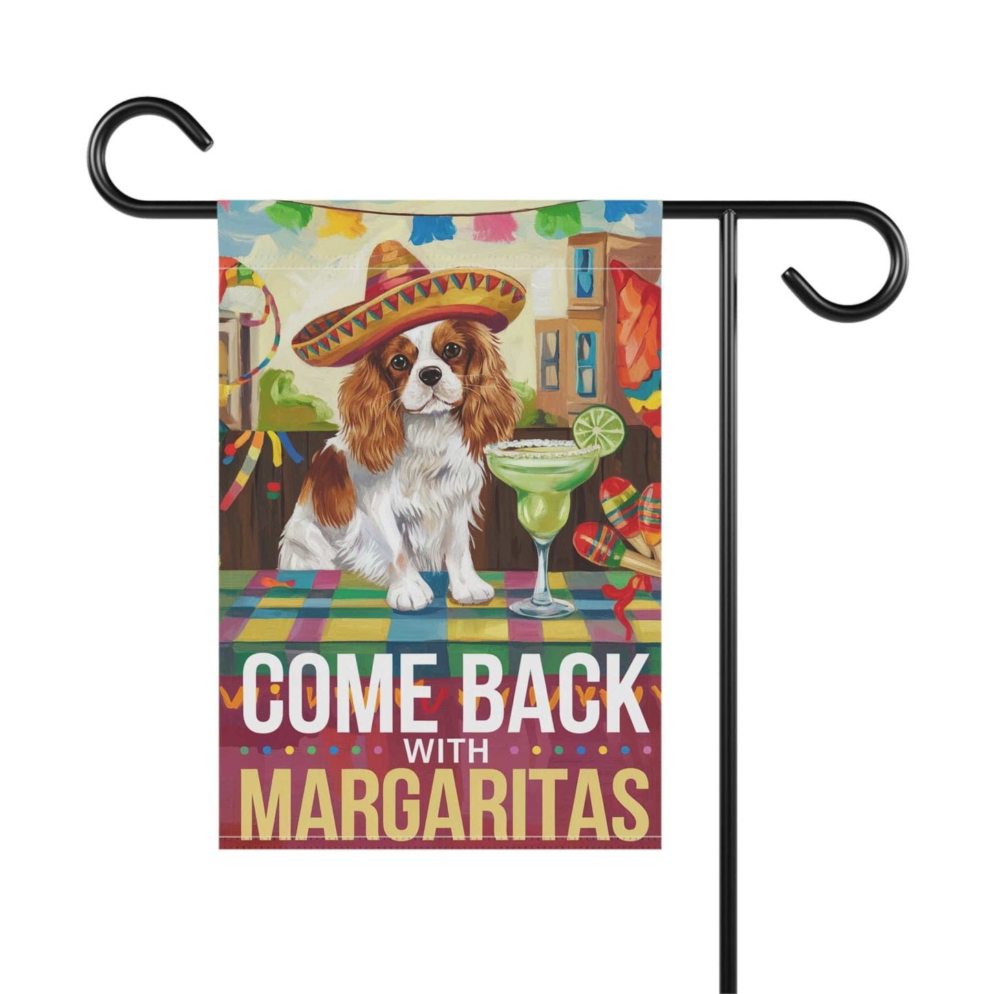 Printify Garden Flag Blenheim Cavalier King Charles Cinco de Mayo Garden Flag
