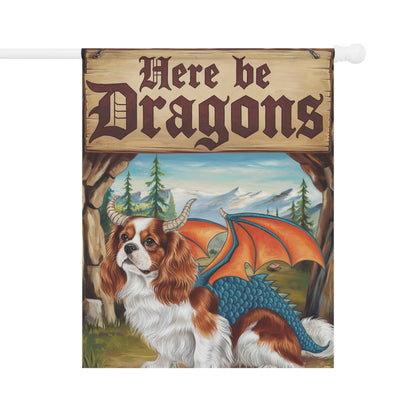 Printify Garden Flag Blenheim Cavalier King Charles Dragon Garden Flag