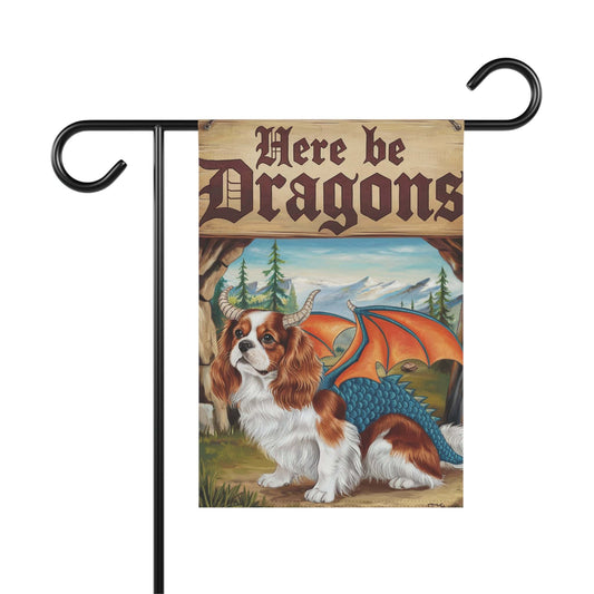 Printify Garden Flag Blenheim Cavalier King Charles Dragon Garden Flag