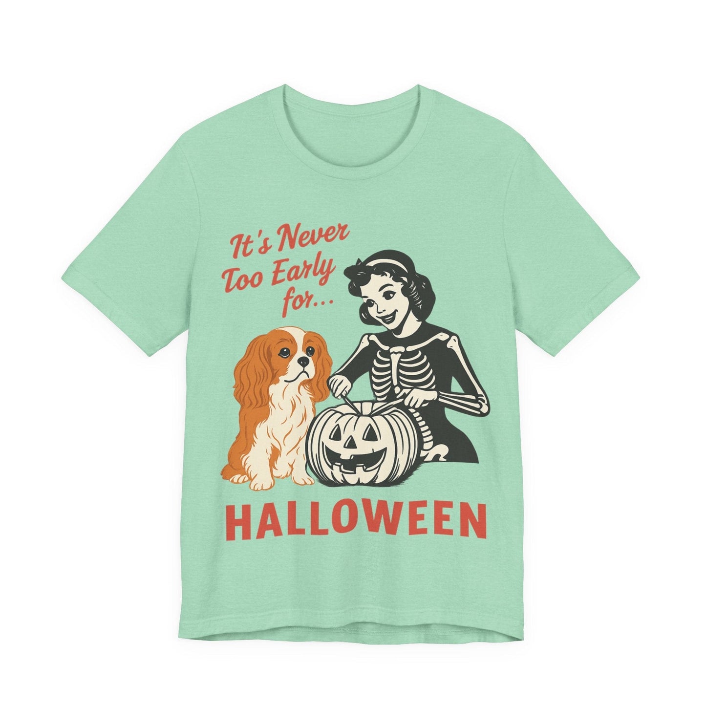 Printify T-Shirt Blenheim Cavalier King Charles Early Halloween TShirt