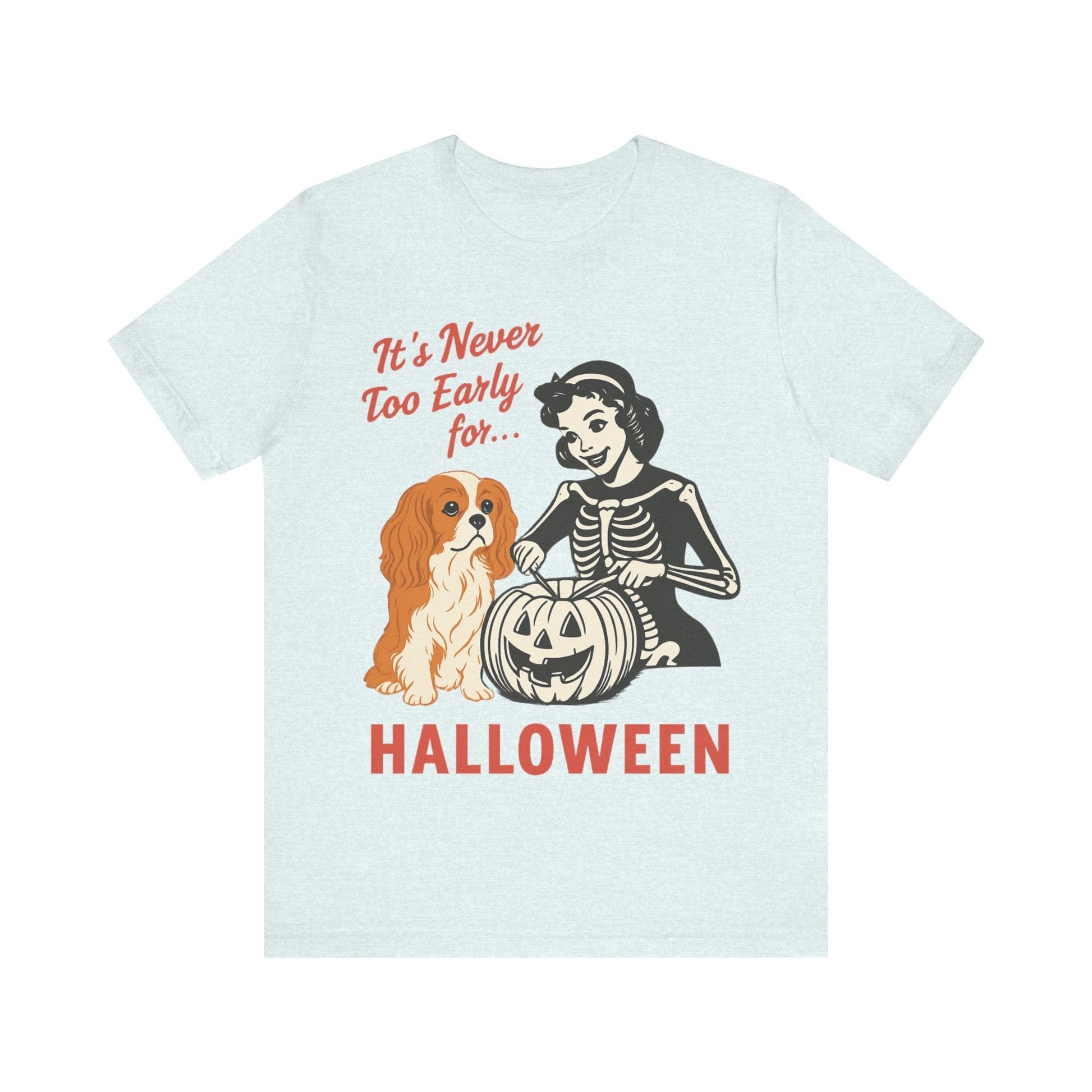 Printify T-Shirt Blenheim Cavalier King Charles Early Halloween TShirt