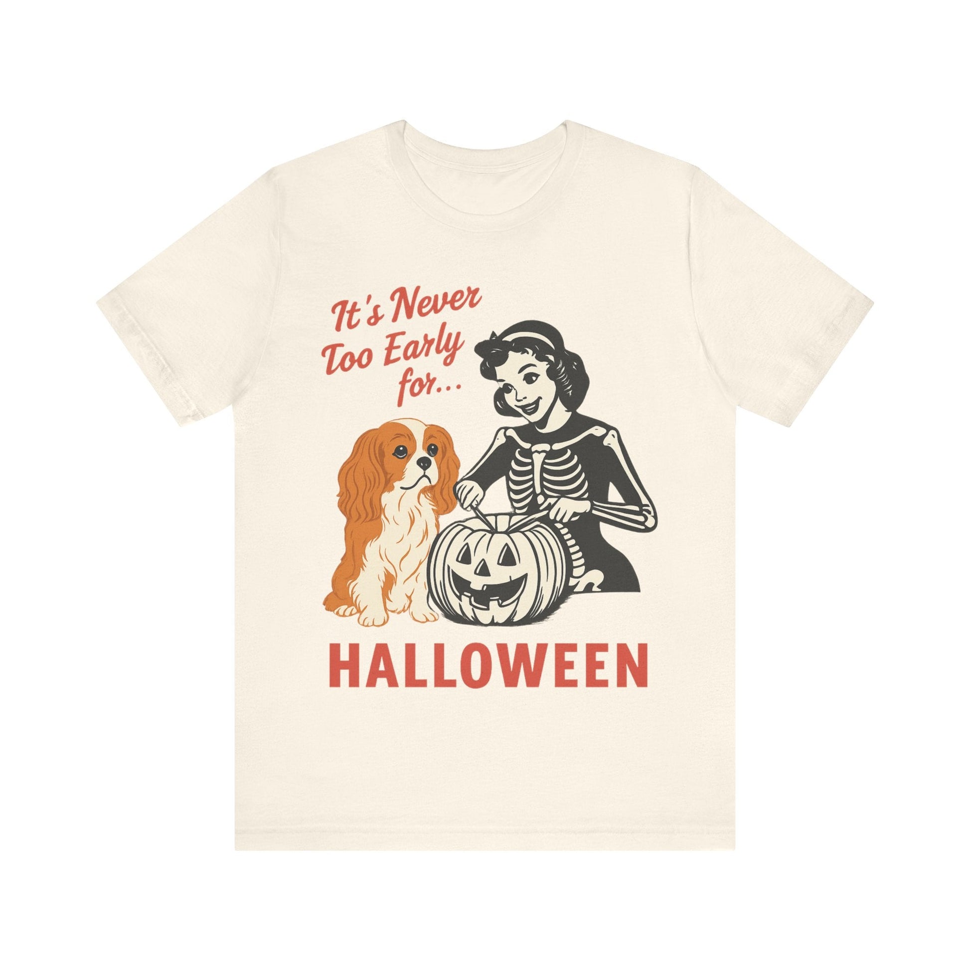 Printify T-Shirt Blenheim Cavalier King Charles Early Halloween TShirt