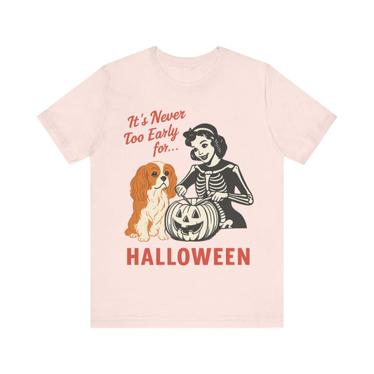 Printify T-Shirt Blenheim Cavalier King Charles Early Halloween TShirt