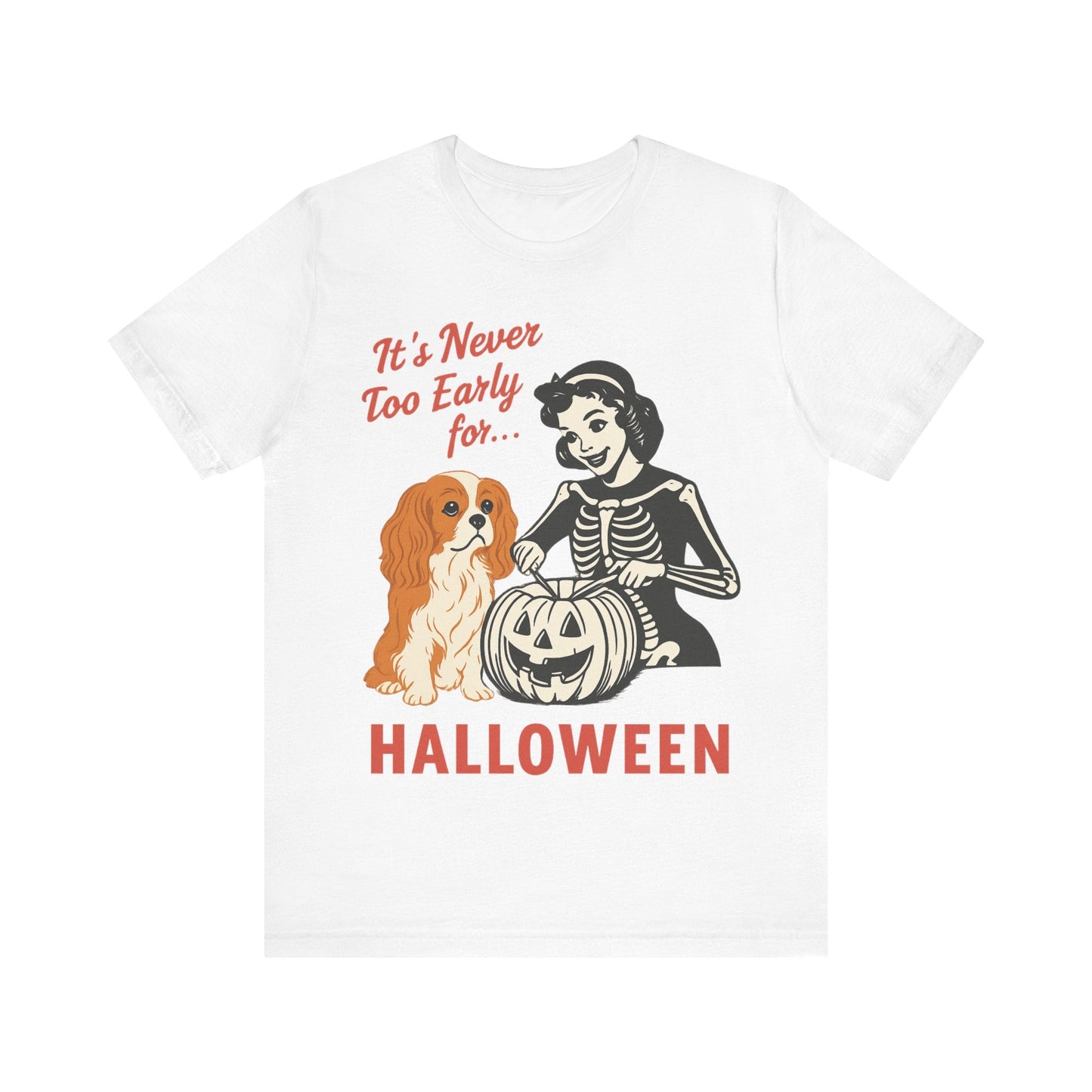 Printify T-Shirt Blenheim Cavalier King Charles Early Halloween TShirt