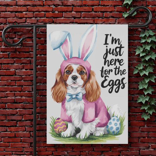 Printify Garden Flag 12'' × 18'' Blenheim Cavalier King Charles Easter Garden Flag