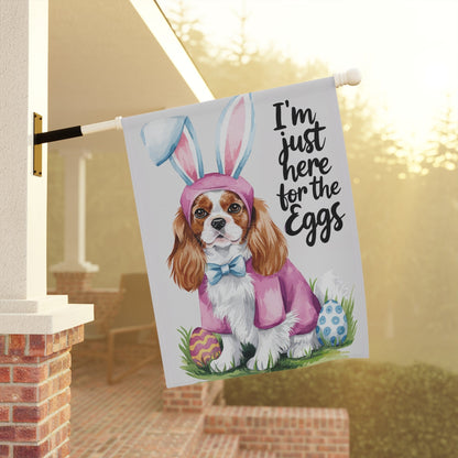 Printify Garden Flag Blenheim Cavalier King Charles Easter Garden Flag