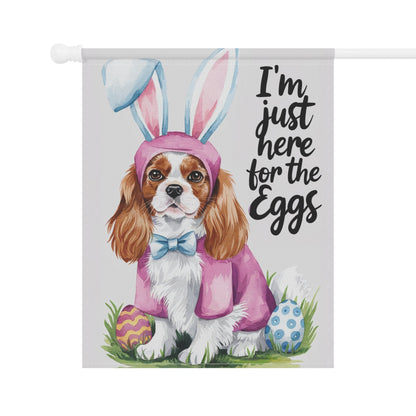 Printify Garden Flag Blenheim Cavalier King Charles Easter Garden Flag