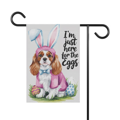 Printify Garden Flag Blenheim Cavalier King Charles Easter Garden Flag