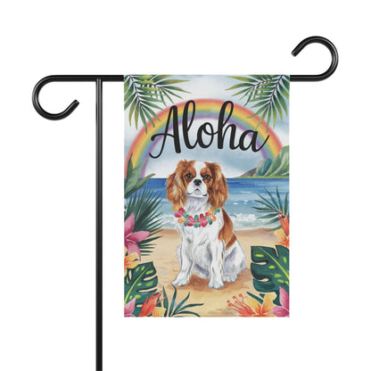 Printify Garden Flag Blenheim Cavalier King Charles Hawaii Garden Flag