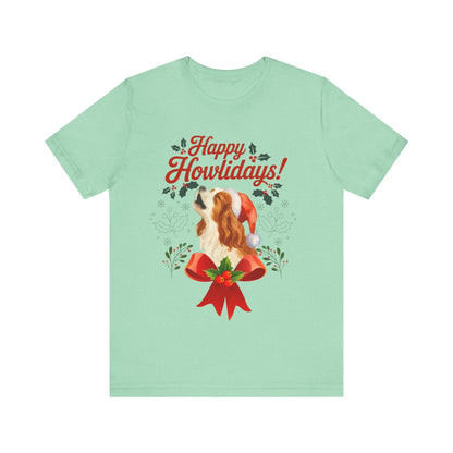 Printify T-Shirt Blenheim Cavalier King Charles Howlidays TShirt