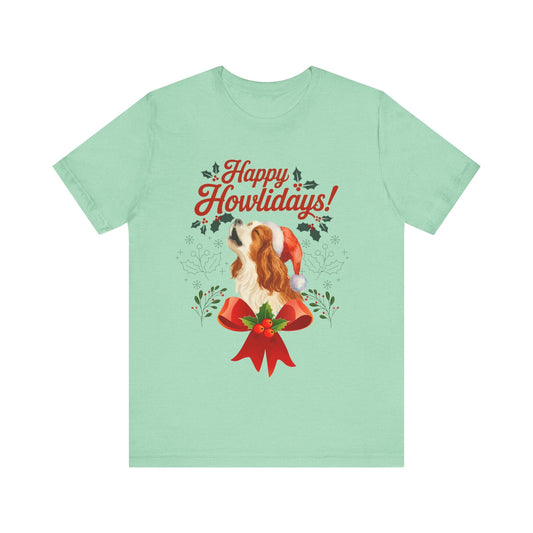 Printify T-Shirt Blenheim Cavalier King Charles Howlidays TShirt