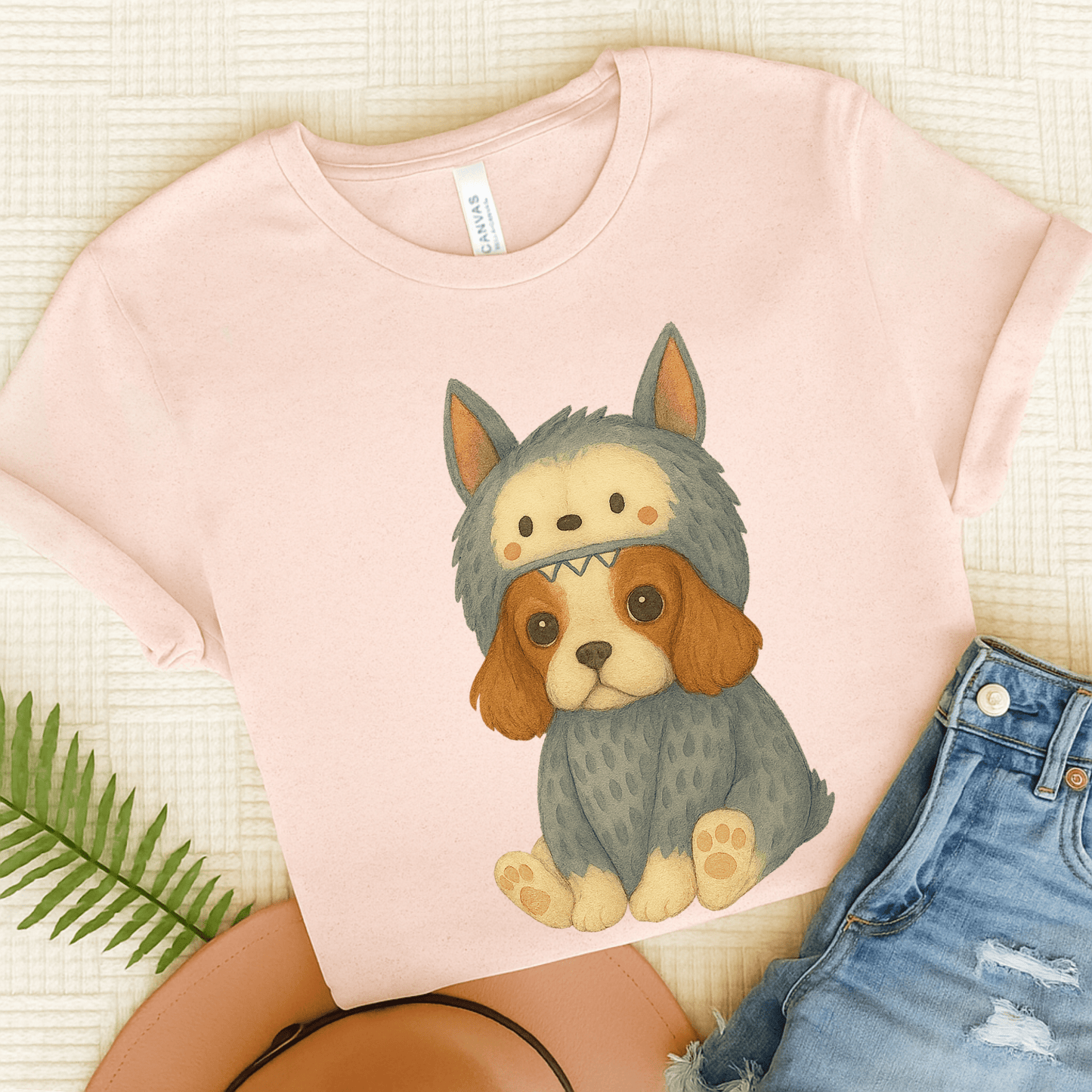 Printify T-Shirt Soft Pink / S Blenheim Cavalier King Charles Little Monster TShirt