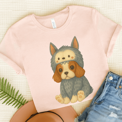 Printify T-Shirt Soft Pink / S Blenheim Cavalier King Charles Little Monster TShirt