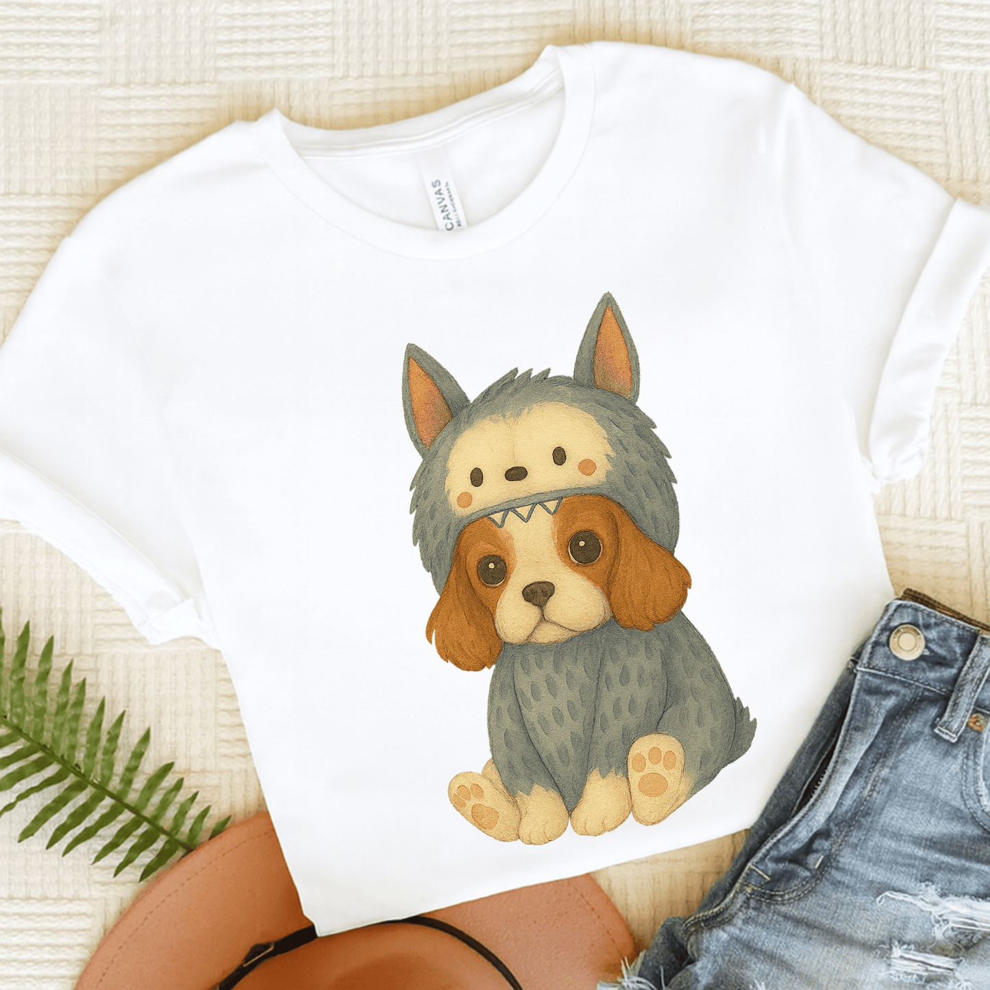 Printify T-Shirt White / S Blenheim Cavalier King Charles Little Monster TShirt