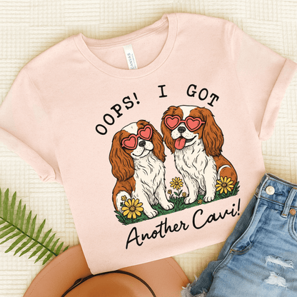 Printify T-Shirt Soft Pink / S Blenheim Cavalier King Charles Oops TShirt