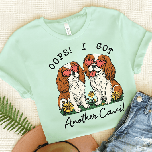 Printify T-Shirt Heather Mint / S Blenheim Cavalier King Charles Oops TShirt