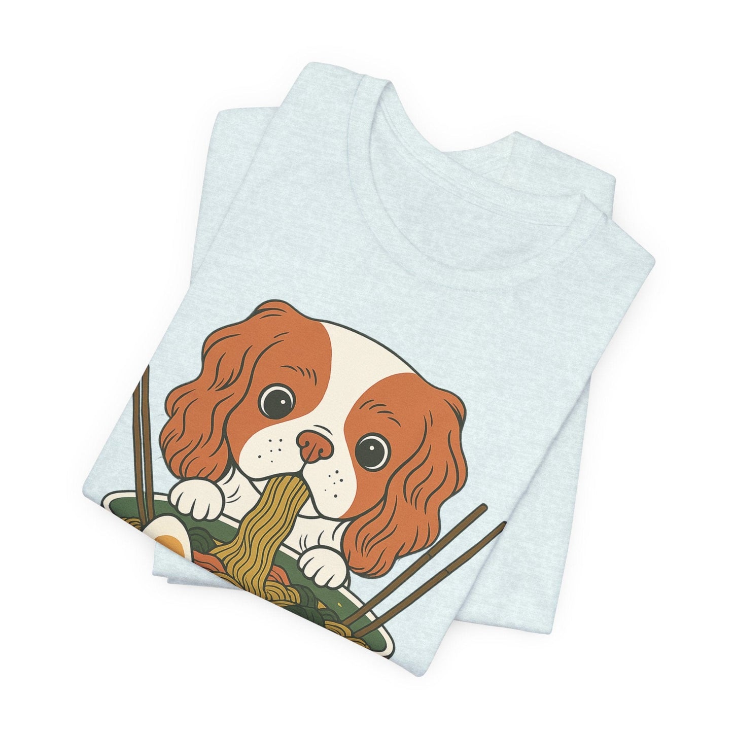 Printify T-Shirt Blenheim Cavalier King Charles Ramen TShirt