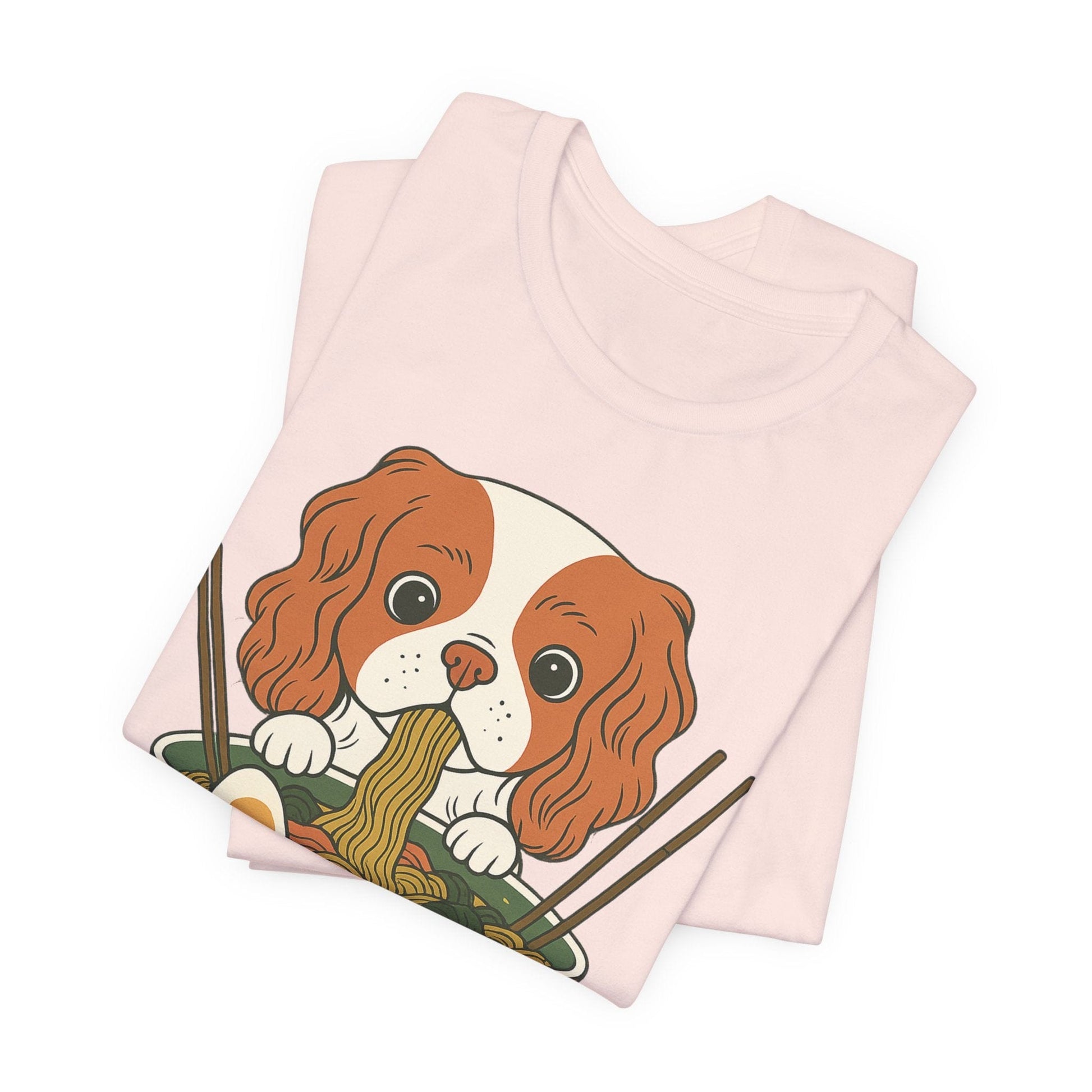 Printify T-Shirt Blenheim Cavalier King Charles Ramen TShirt