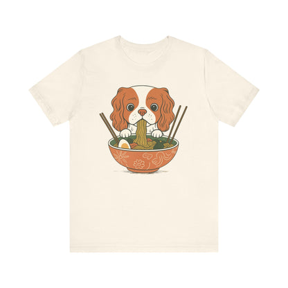 Printify T-Shirt Blenheim Cavalier King Charles Ramen TShirt