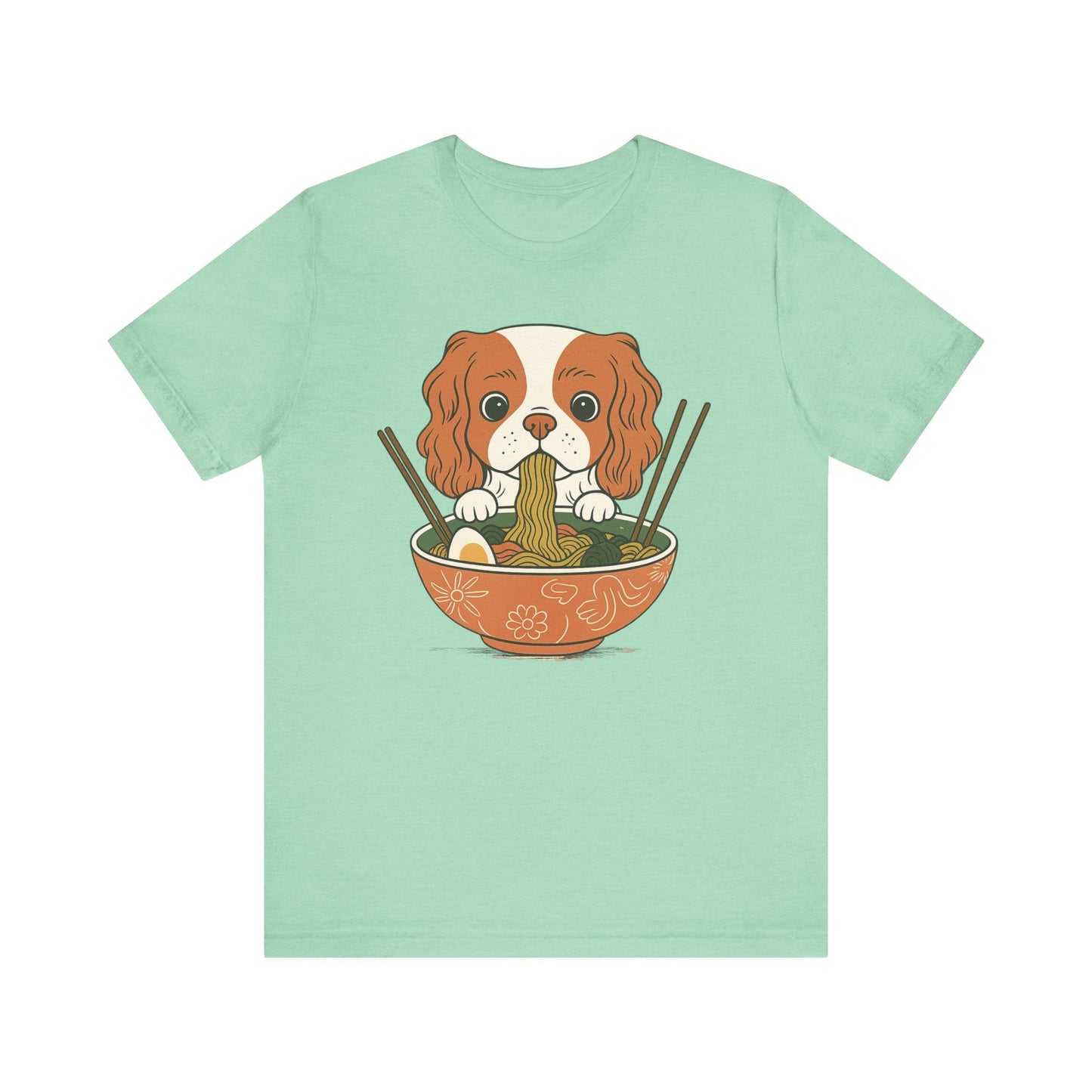 Printify T-Shirt Blenheim Cavalier King Charles Ramen TShirt