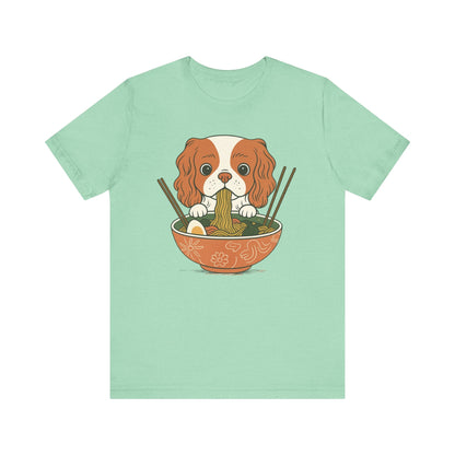 Printify T-Shirt Blenheim Cavalier King Charles Ramen TShirt