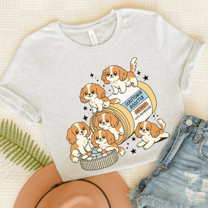 Blenheim Cavalier King Charles Serotonin Tee Ash