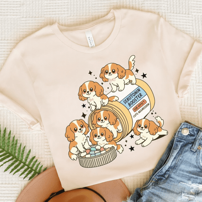 Blenheim Cavalier King Charles Serotonin Tee Natural