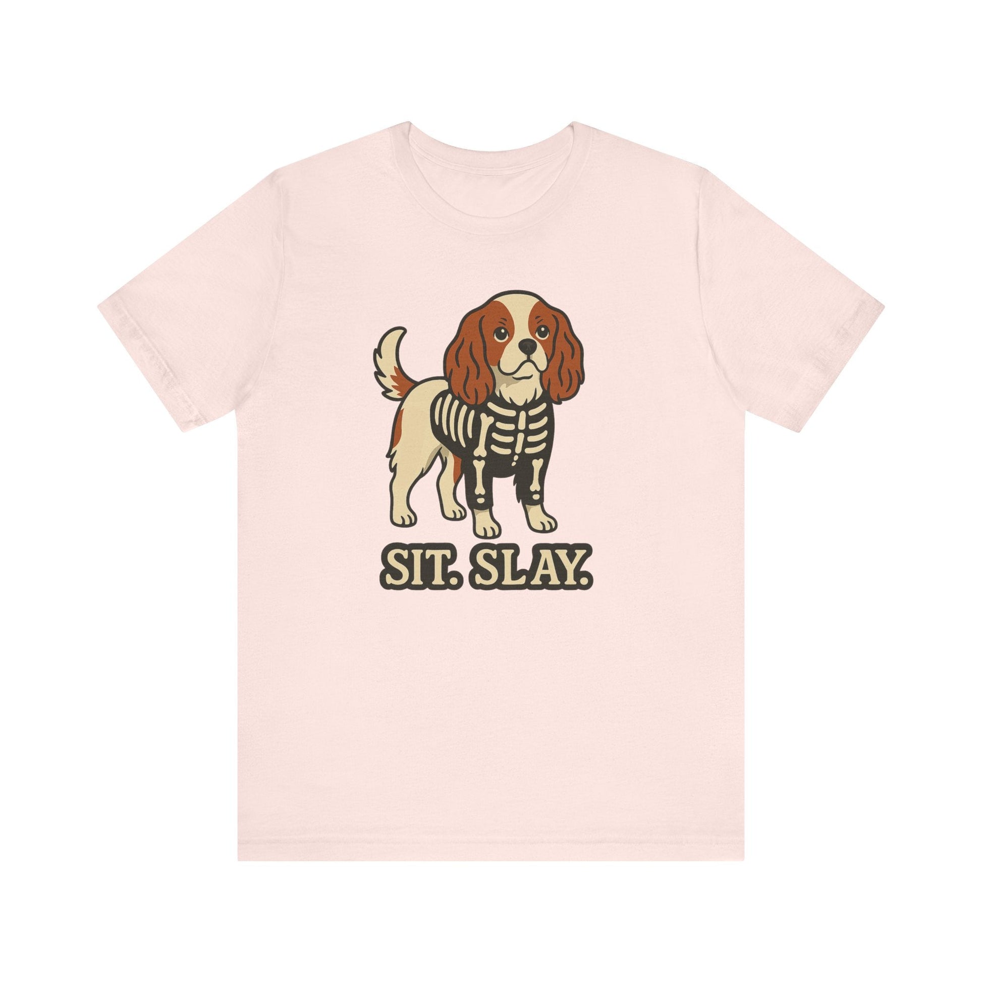 Printify T-Shirt Blenheim Cavalier King Charles Stay. Slay. Halloween TShirt