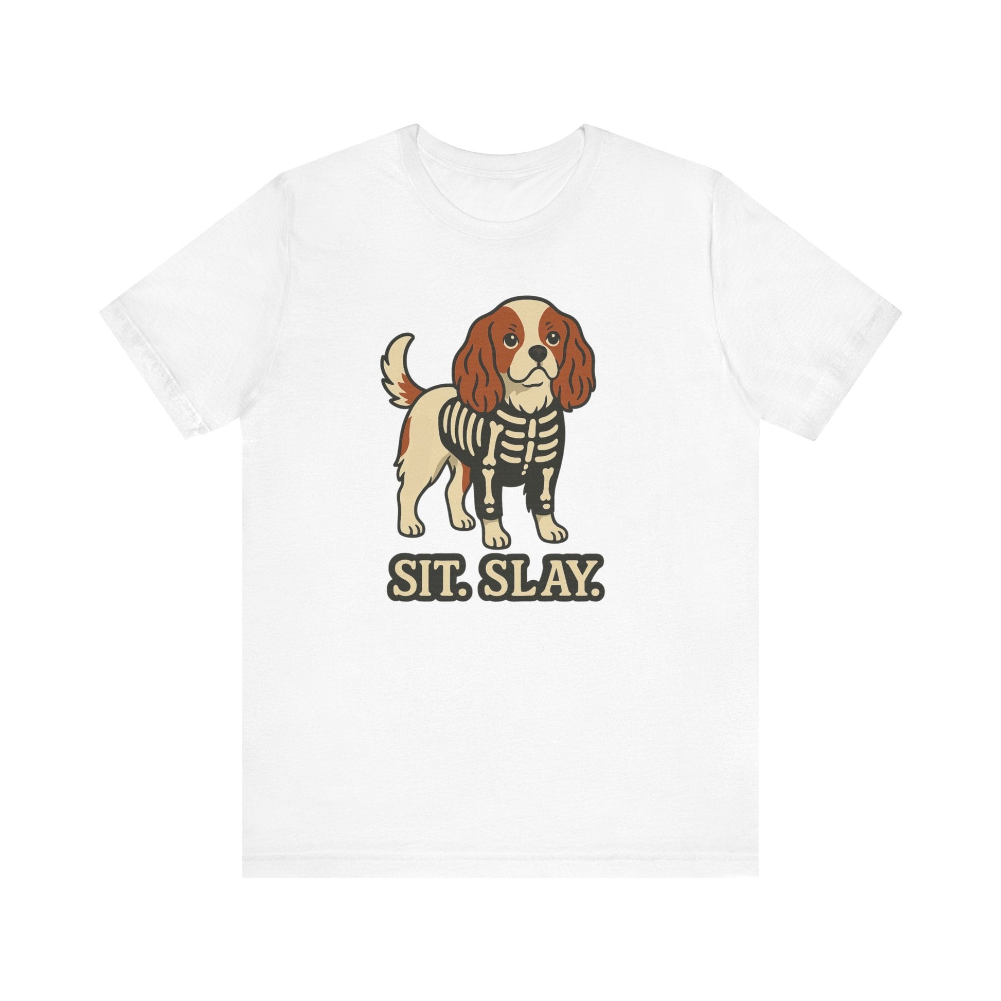 Printify T-Shirt Blenheim Cavalier King Charles Stay. Slay. Halloween TShirt
