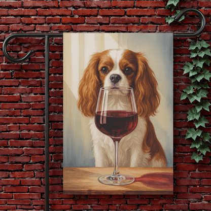 Printify Garden Flag 12'' × 18'' Blenheim Cavalier King Charles Wine Garden Flag