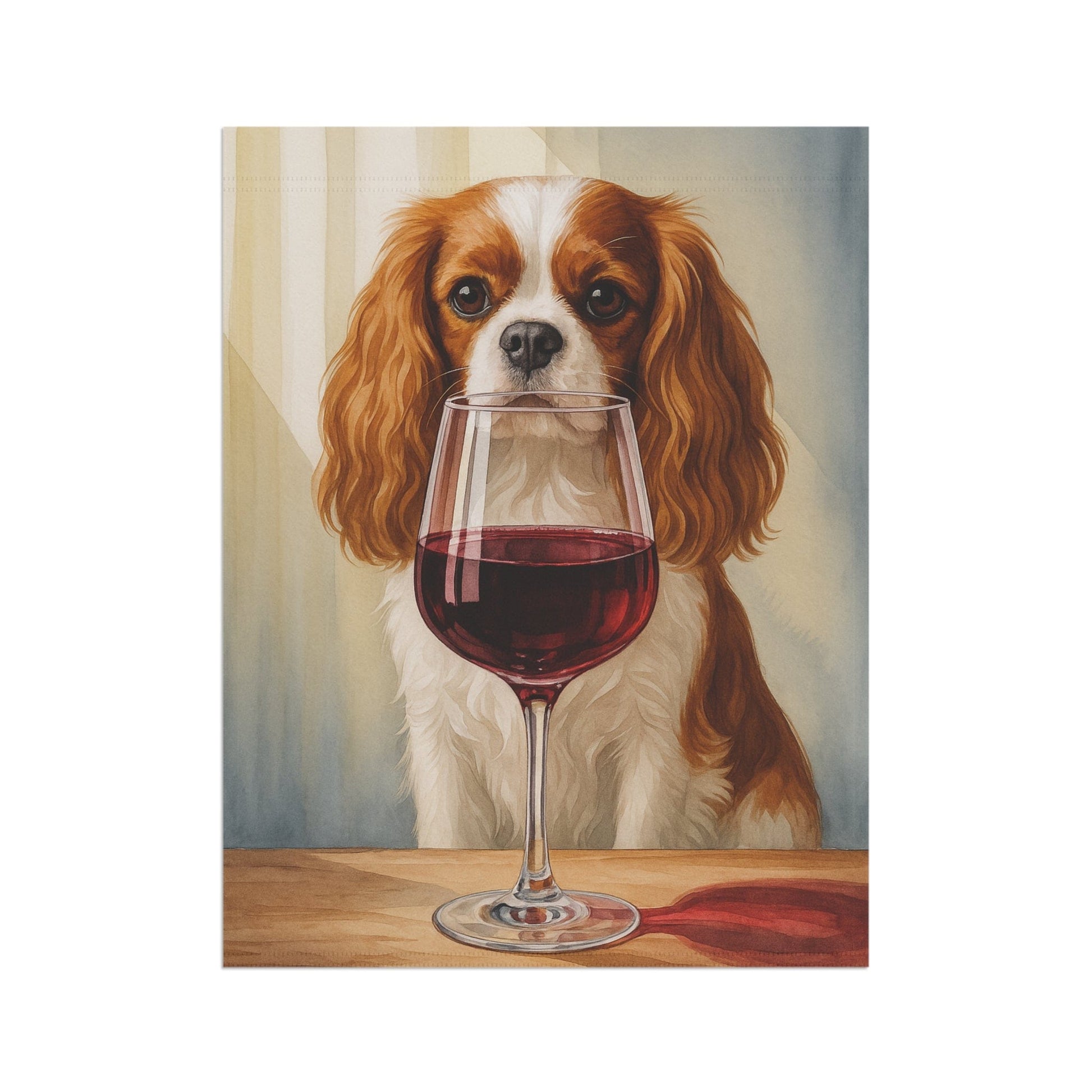 Printify Garden Flag Blenheim Cavalier King Charles Wine Garden Flag