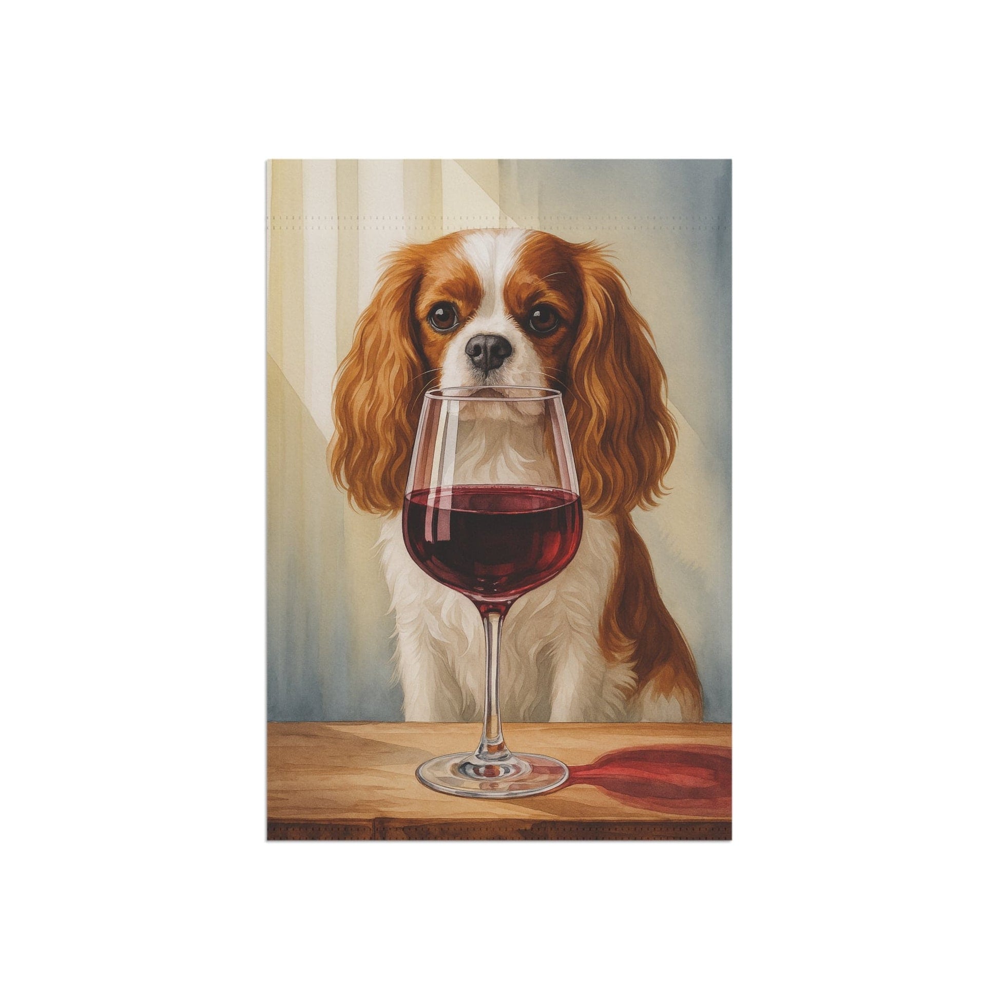 Printify Garden Flag Blenheim Cavalier King Charles Wine Garden Flag
